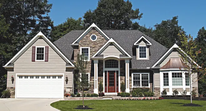 New home with exterior features